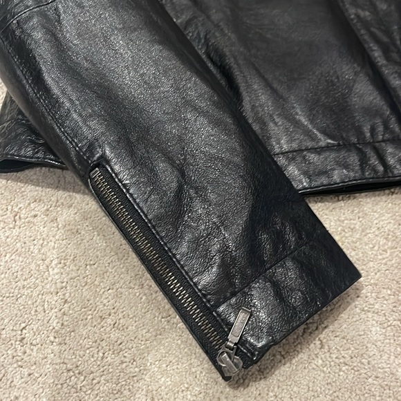 Kenneth Cole Black leather jacket - Picture 2 of 4